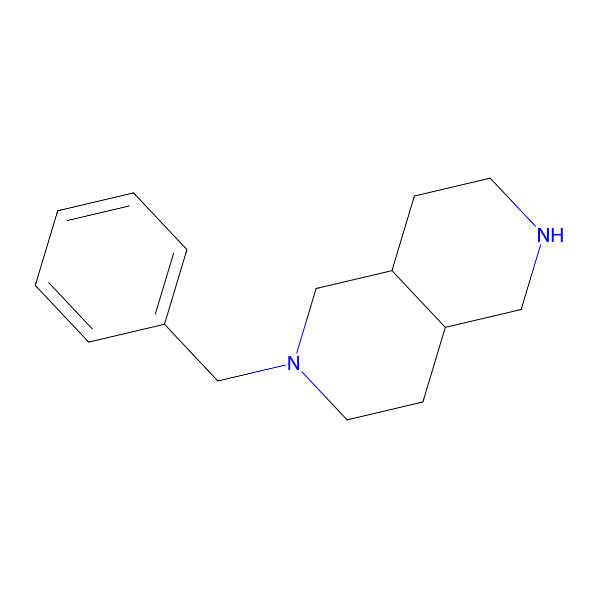 2-Benzyldecahydro-2,6-naphthyridine molecular structure, CAS 1086392-66-6