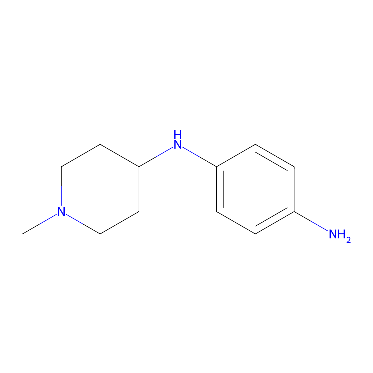 N1-(1-Methylpiperidin-4-yl)benzene-1,4-diamine molecular structure, CAS 1086392-72-4