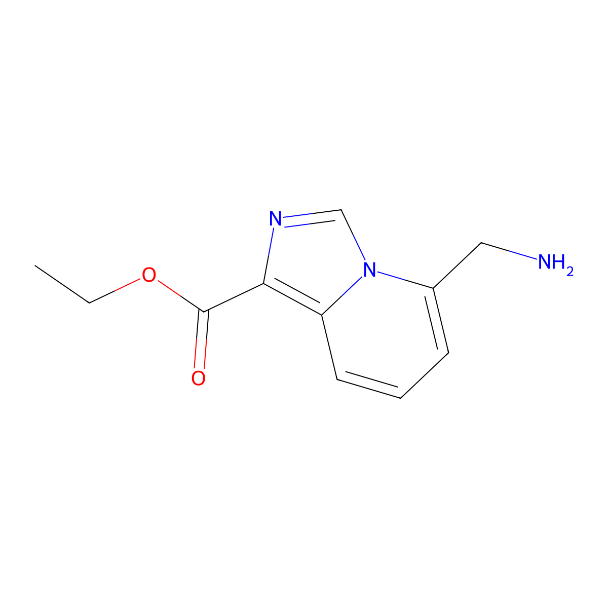 Ethyl 5-aminomethyl-imidazo[1,5-a]pyridine-1-carboxylate molecular structure, CAS 1086392-80-4