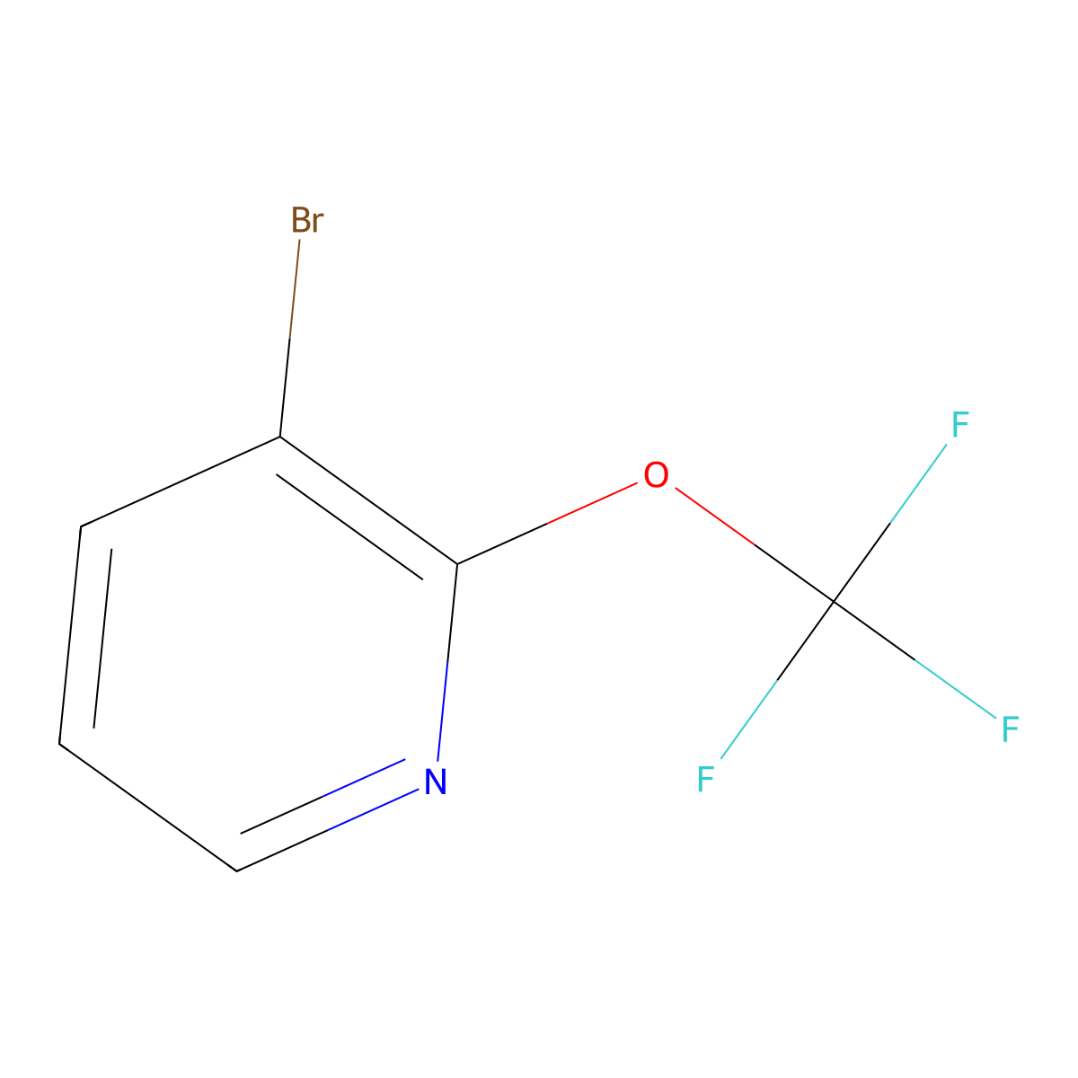 3-Bromo-2-(trifluoromethoxy)pyridine molecular structure, CAS 1086393-00-1