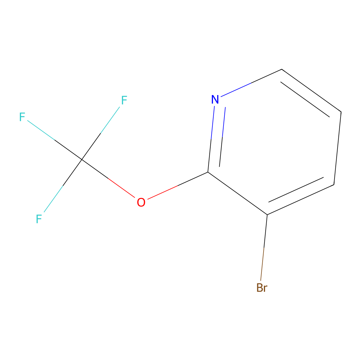 3-Bromo-2-(trifluoromethoxy)pyridine molecular structure, CAS 1086393-00-1