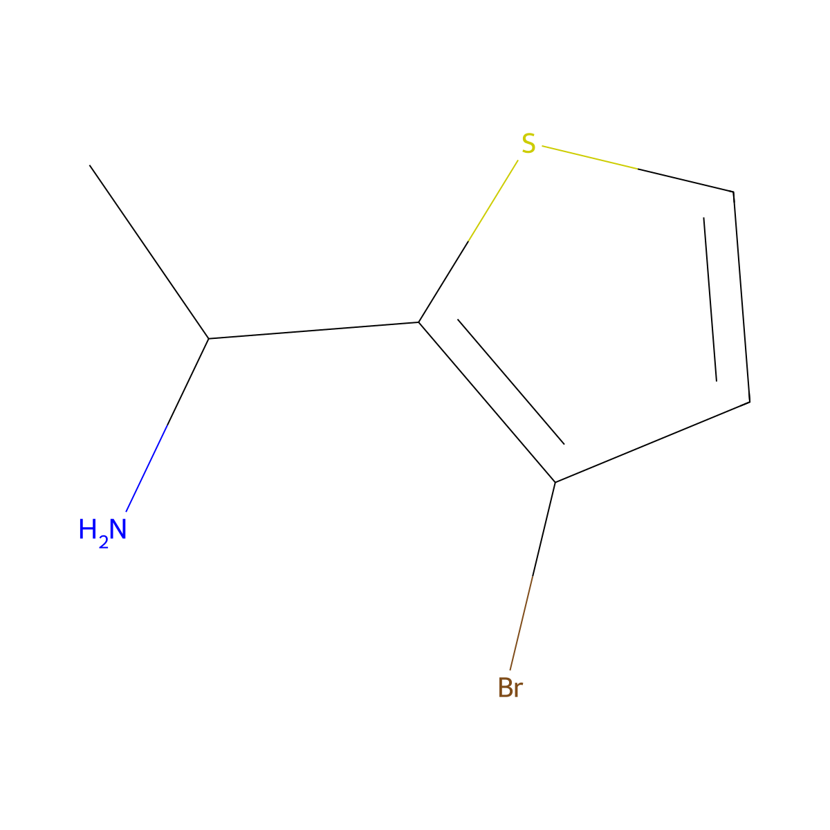 1-(3-Bromo-thiophen-2-YL)-ethylamine molecular structure, CAS 1086393-20-5
