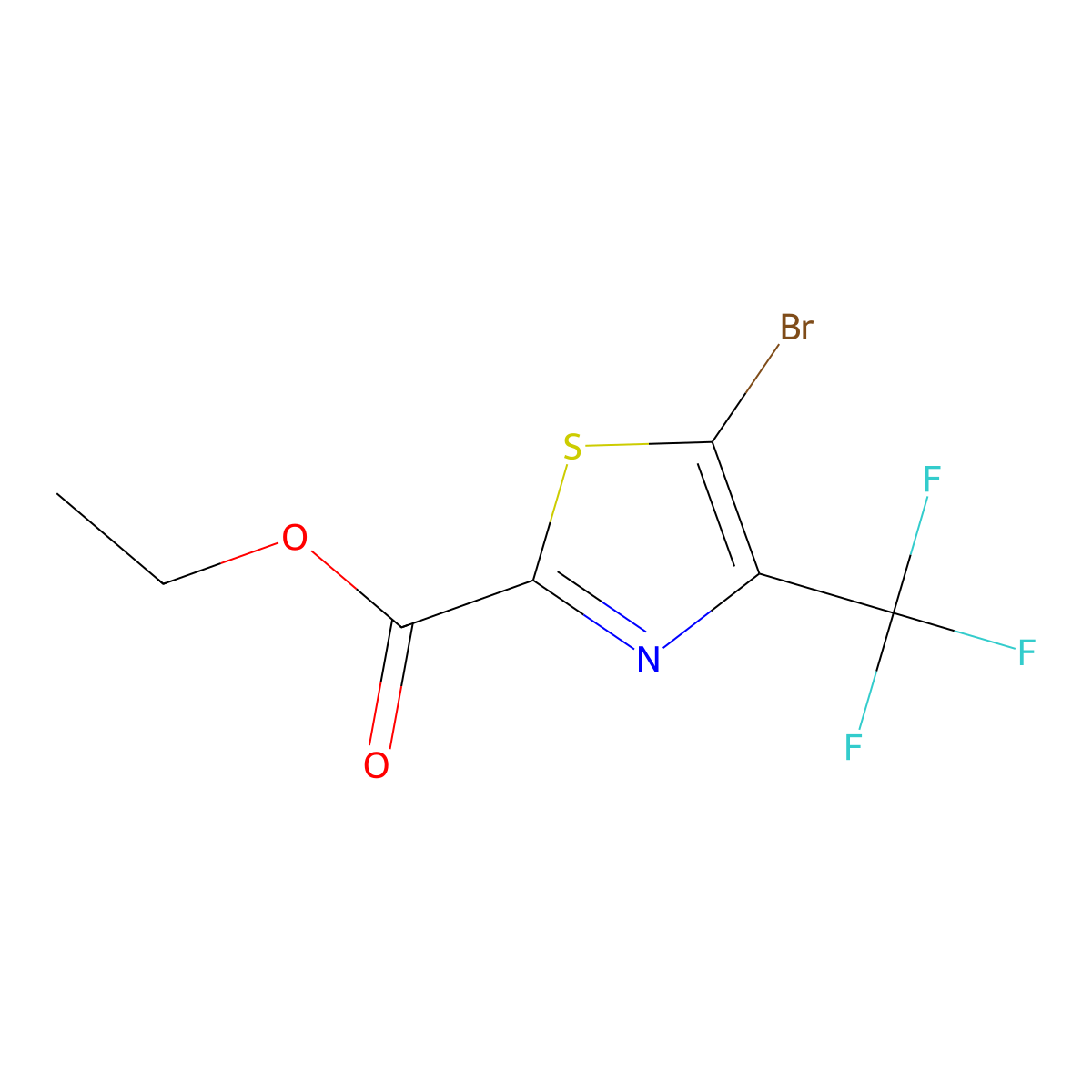 Ethyl 5-bromo-4-(trifluoromethyl)thiazole-2-carboxylate molecular structure, CAS 1086393-21-6