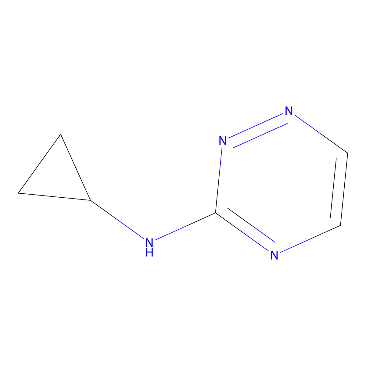 Cyclopropyl-[1,2,4]triazin-3-YL-amine molecular structure, CAS 1086393-22-7