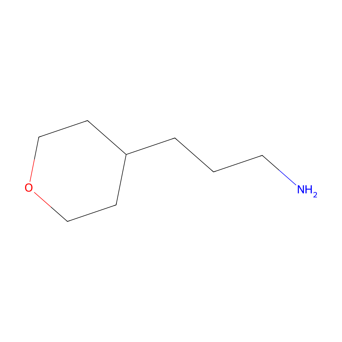 3-(Oxan-4-yl)propan-1-amine molecular structure, CAS 1086393-62-5