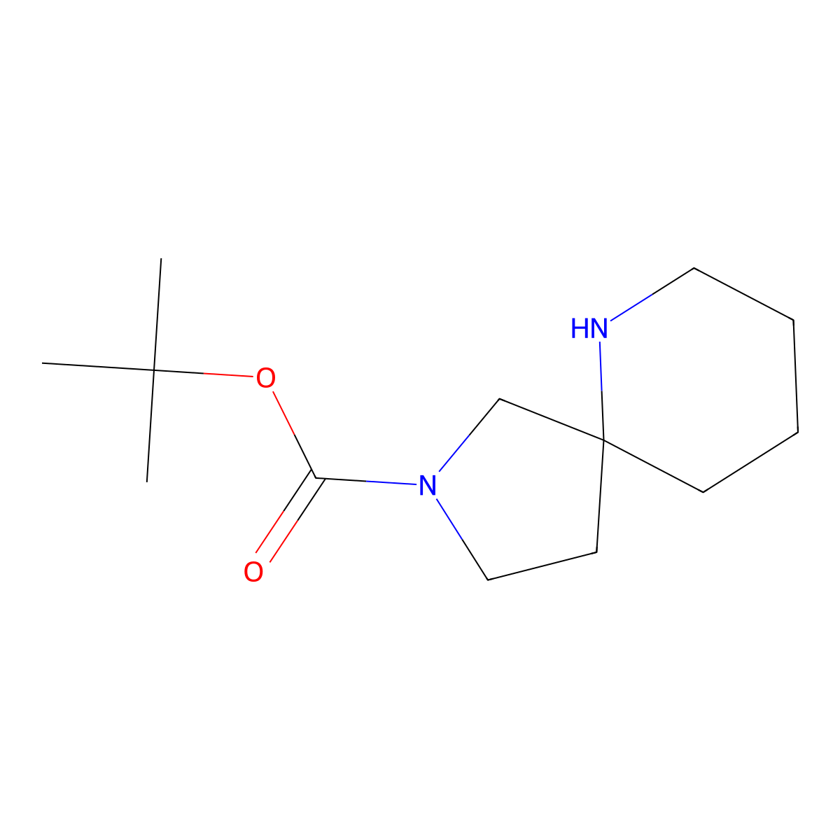 tert-Butyl 2,6-diazaspiro[4.5]decane-2-carboxylate molecular structure, CAS 1086394-55-9