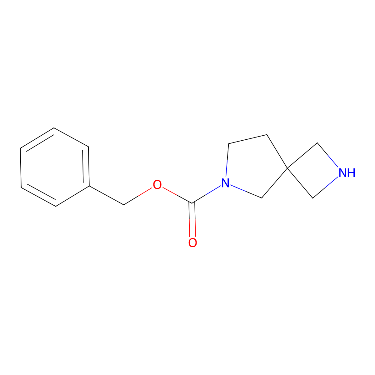 Benzyl 2,6-diazaspiro[3.4]octane-6-carboxylate molecular structure, CAS 1086394-85-5