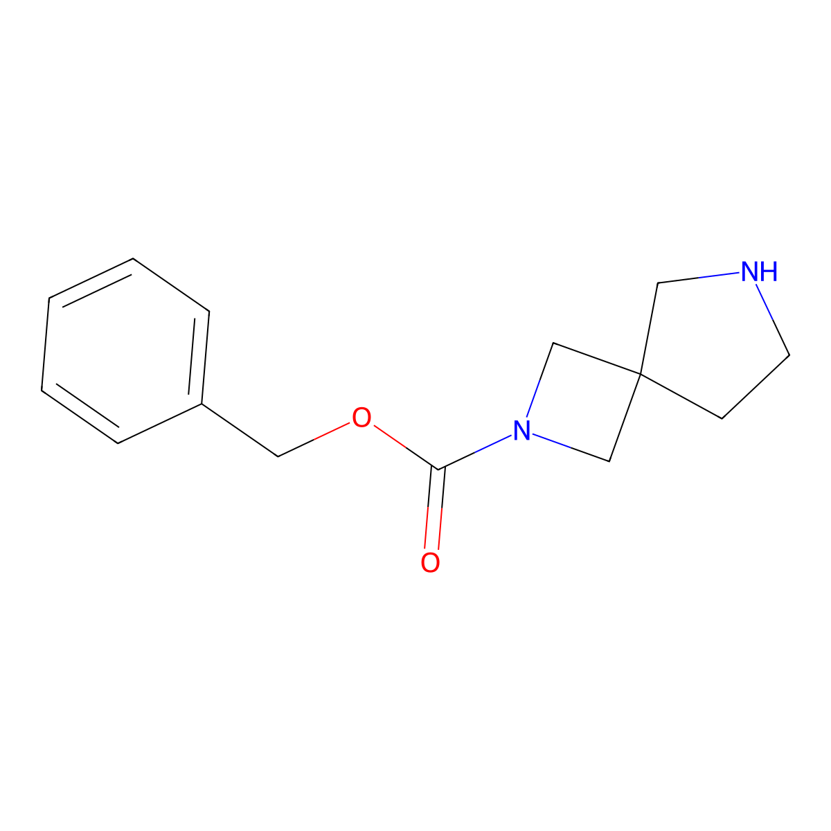 Benzyl 2,6-diazaspiro[3.4]octane-2-carboxylate molecular structure, CAS 1086394-87-7