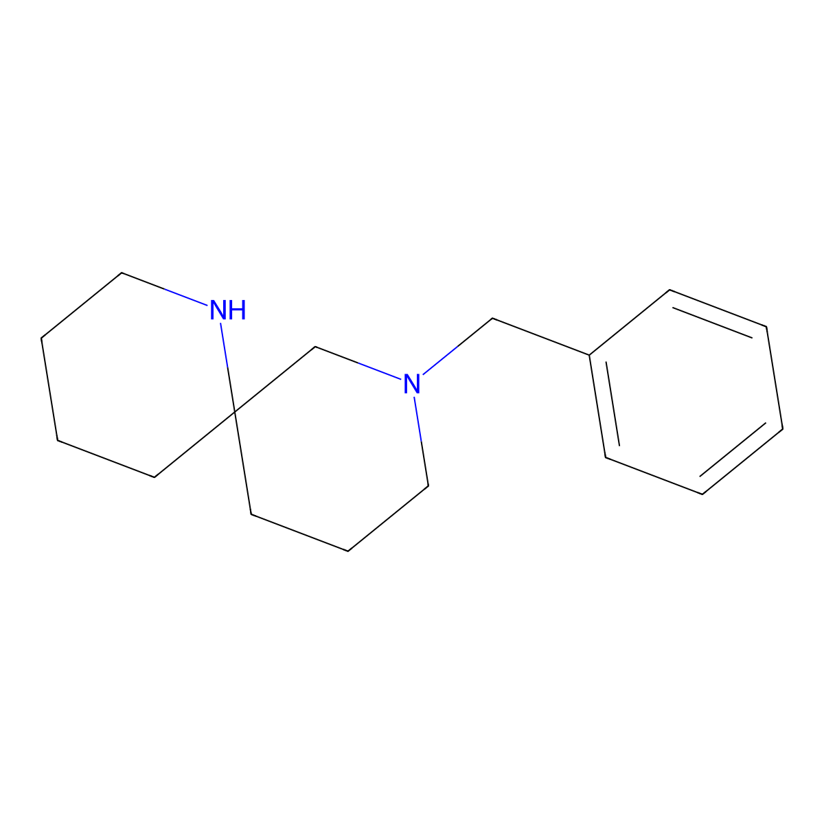 8-Benzyl-1,8-diazaspiro[5.5]undecane molecular structure, CAS 1086395-04-1
