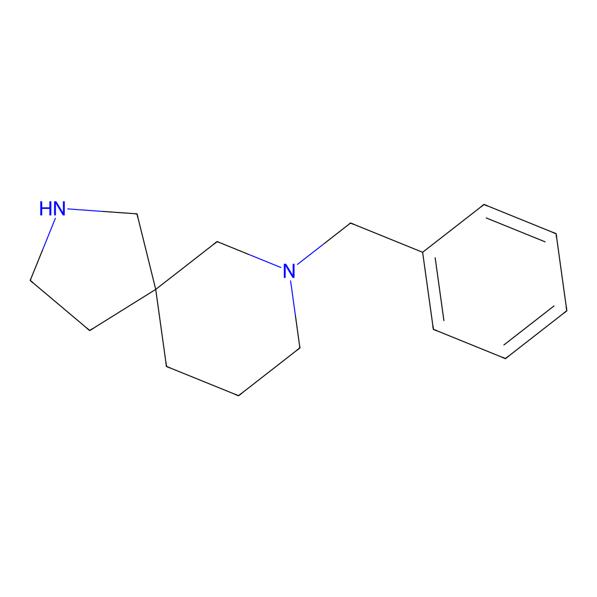 7-Benzyl-2,7-diazaspiro[4.5]decane molecular structure, CAS 1086395-18-7