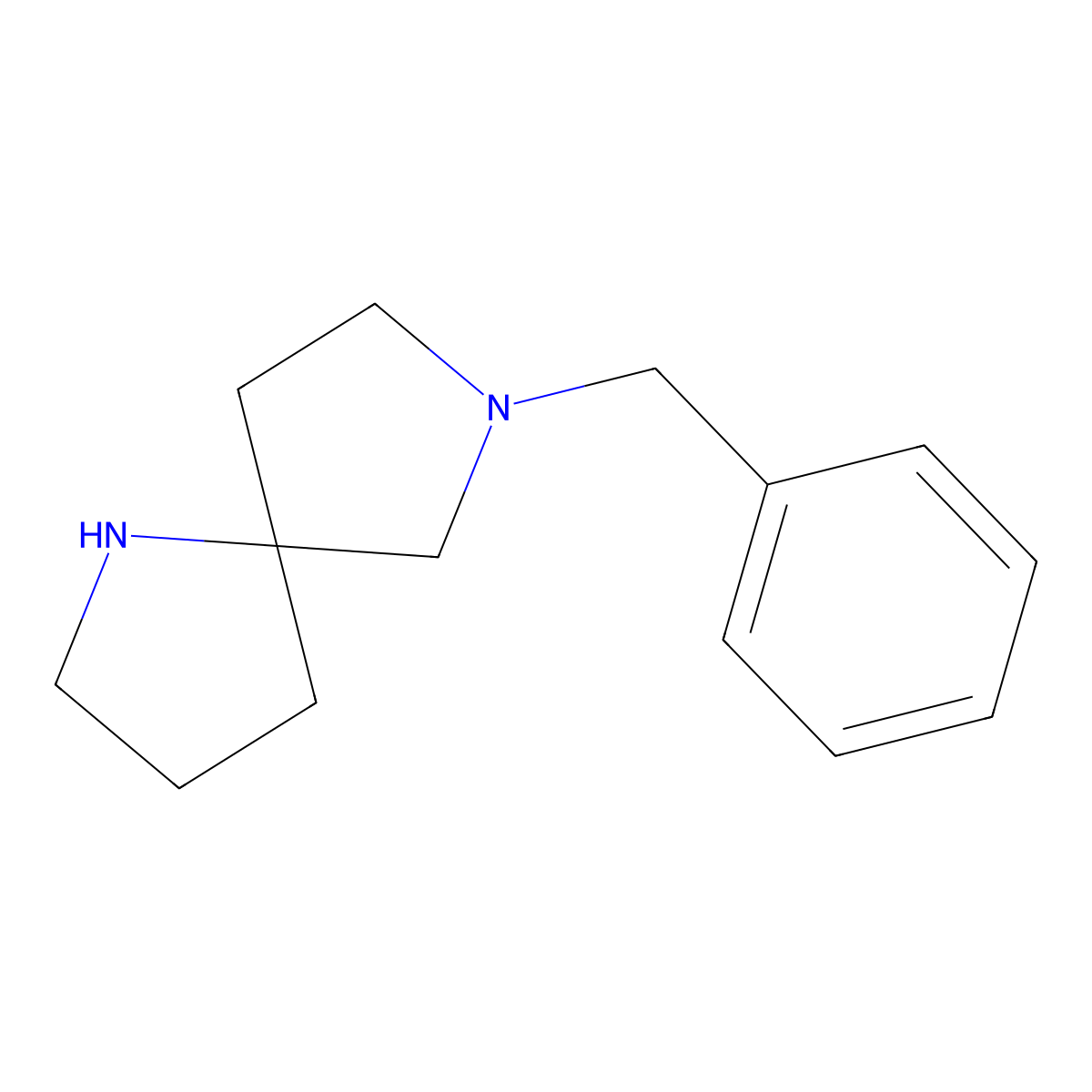7-Benzyl-1,7-diazaspiro[4.4]nonane molecular structure, CAS 1086395-23-4