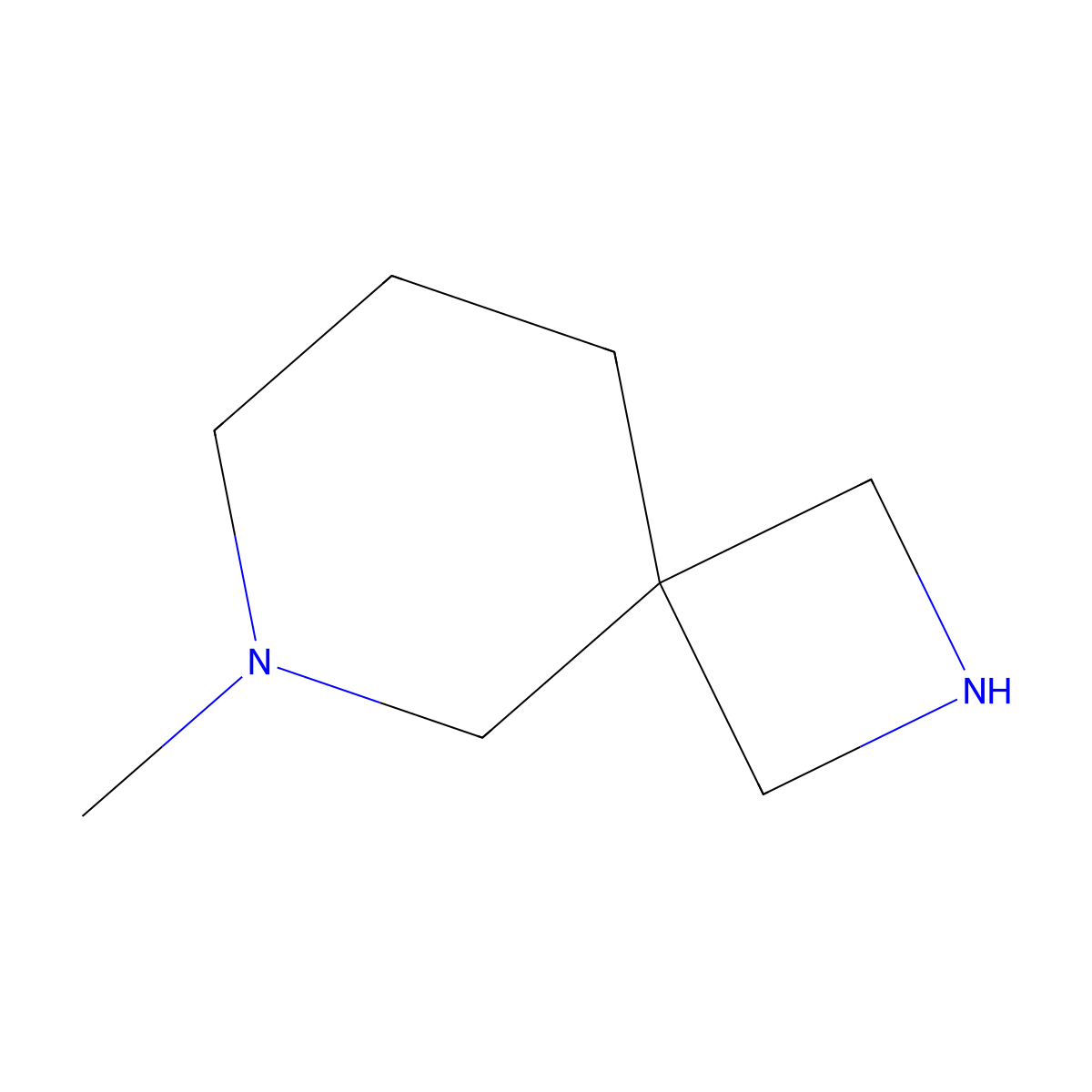 6-Methyl-2,6-diazaspiro[3.5]nonane molecular structure, CAS 1086395-44-9