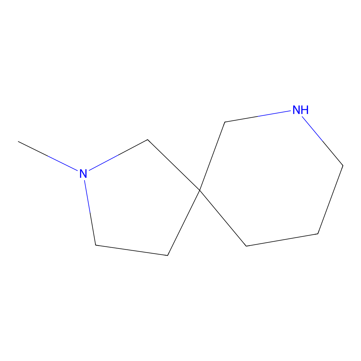 2-Methyl-2,7-diazaspiro[4.5]decane molecular structure, CAS 1086395-66-5