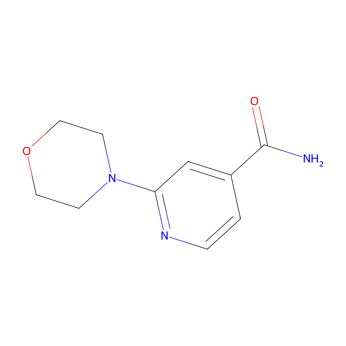 2-Morpholinoisonicotinamide molecular structure, CAS 1086397-58-1