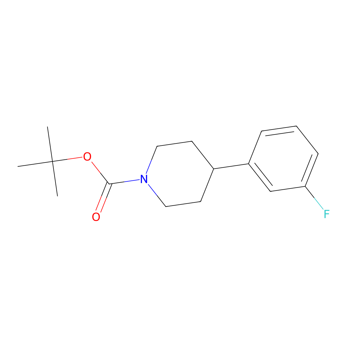 tert-Butyl 4-(3-fluorophenyl)piperidine-1-carboxylate molecular structure, CAS 1086398-00-6