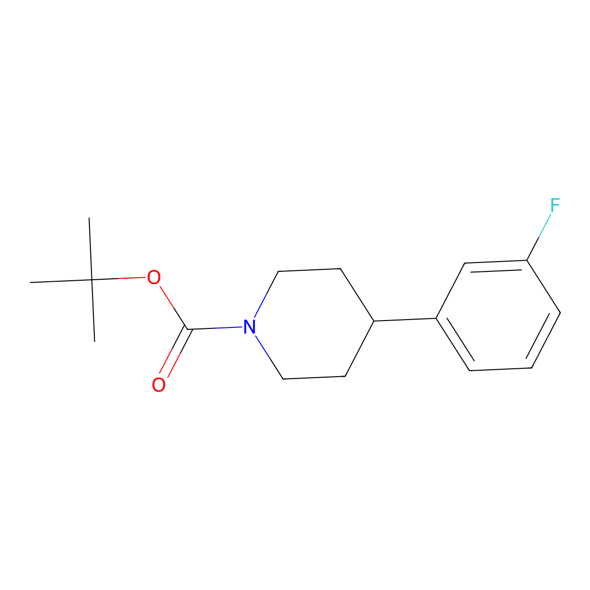 tert-Butyl 4-(3-fluorophenyl)piperidine-1-carboxylate molecular structure, CAS 1086398-00-6