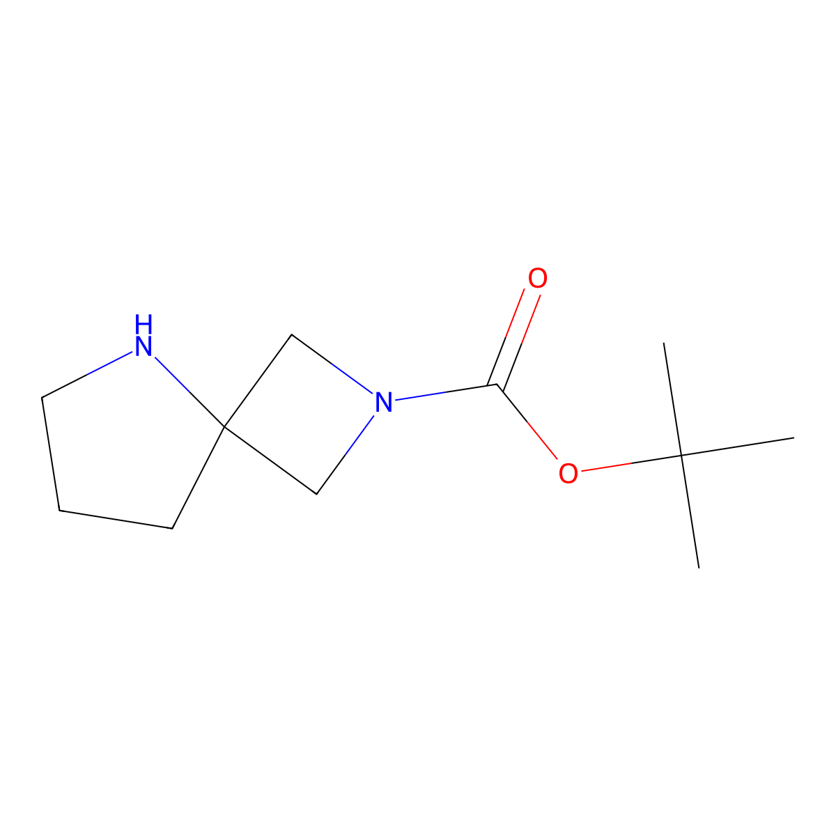 tert-Butyl 2,5-diazaspiro[3.4]octane-2-carboxylate molecular structure, CAS 1086398-02-8