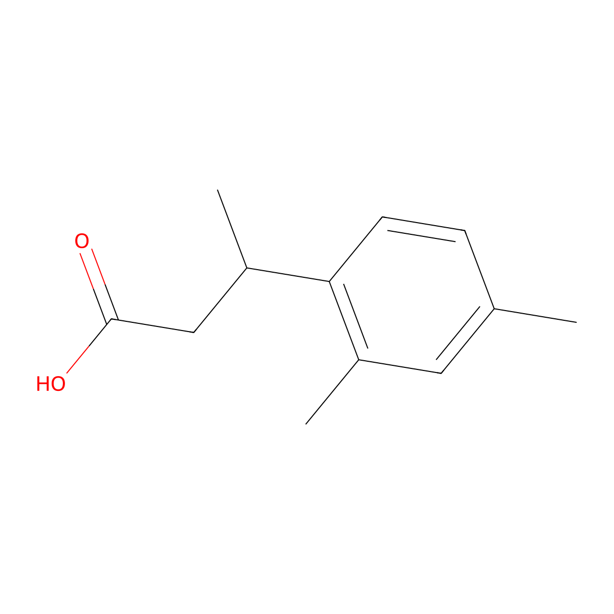 3-(2,4-Dimethylphenyl)butanoic acid molecular structure, CAS 108642-39-3