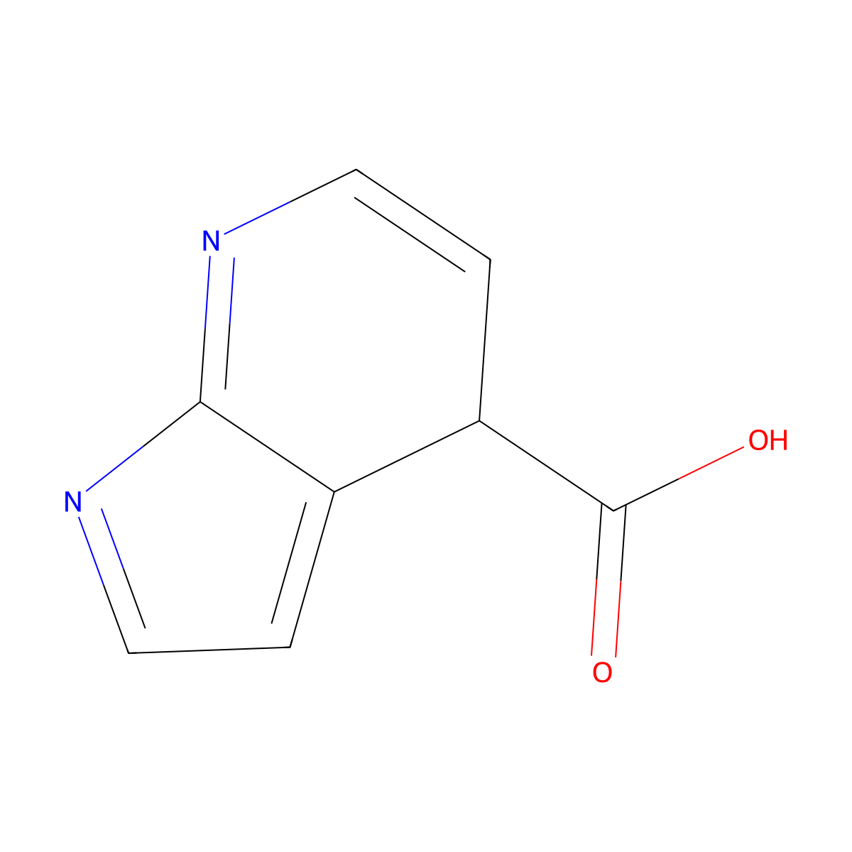 4H-Pyrrolo[2,3-b]pyridine-4-carboxylic acid molecular structure, CAS 1086423-45-1