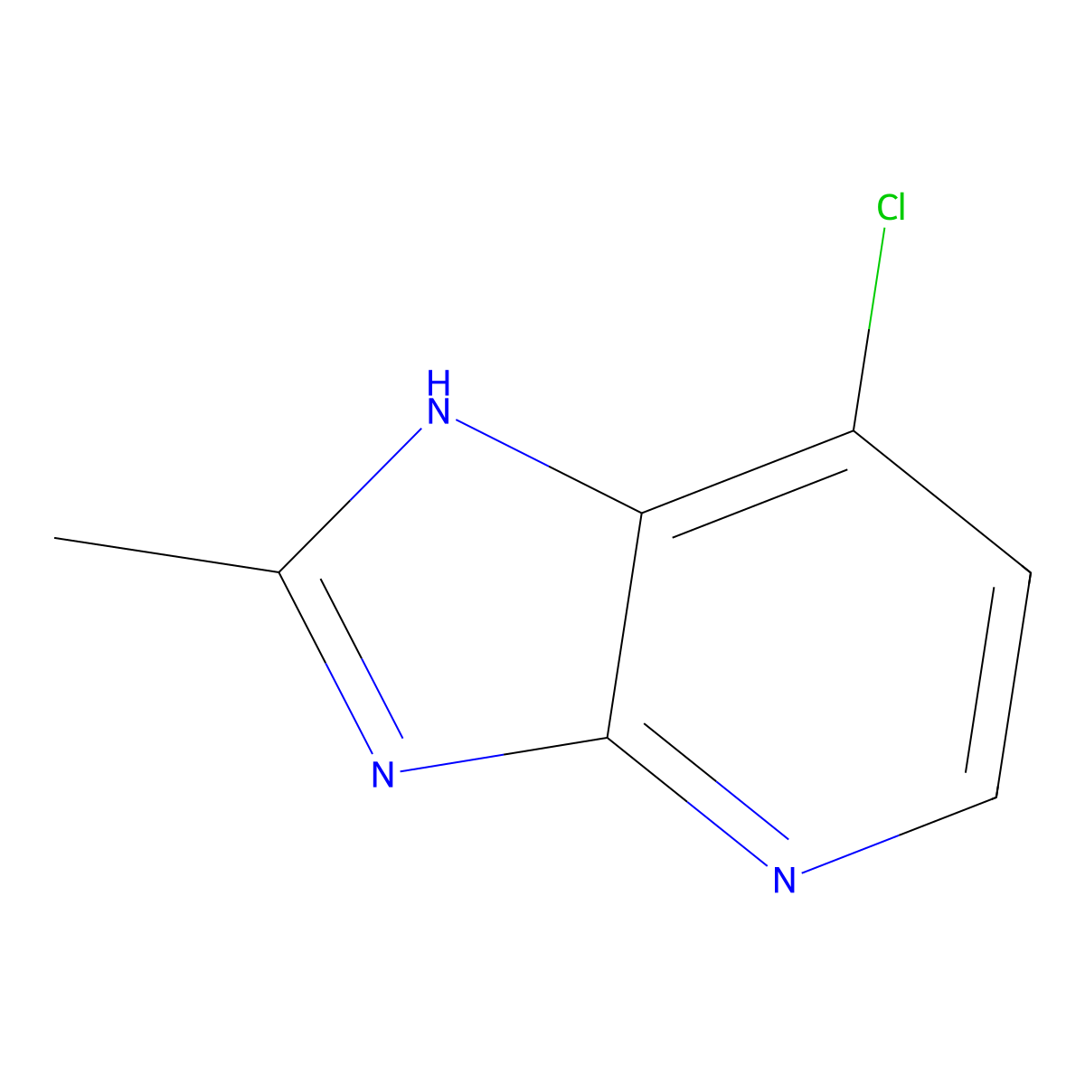 7-Chloro-2-methyl-3H-imidazo[4,5-b]pyridine molecular structure, CAS 1086423-62-2
