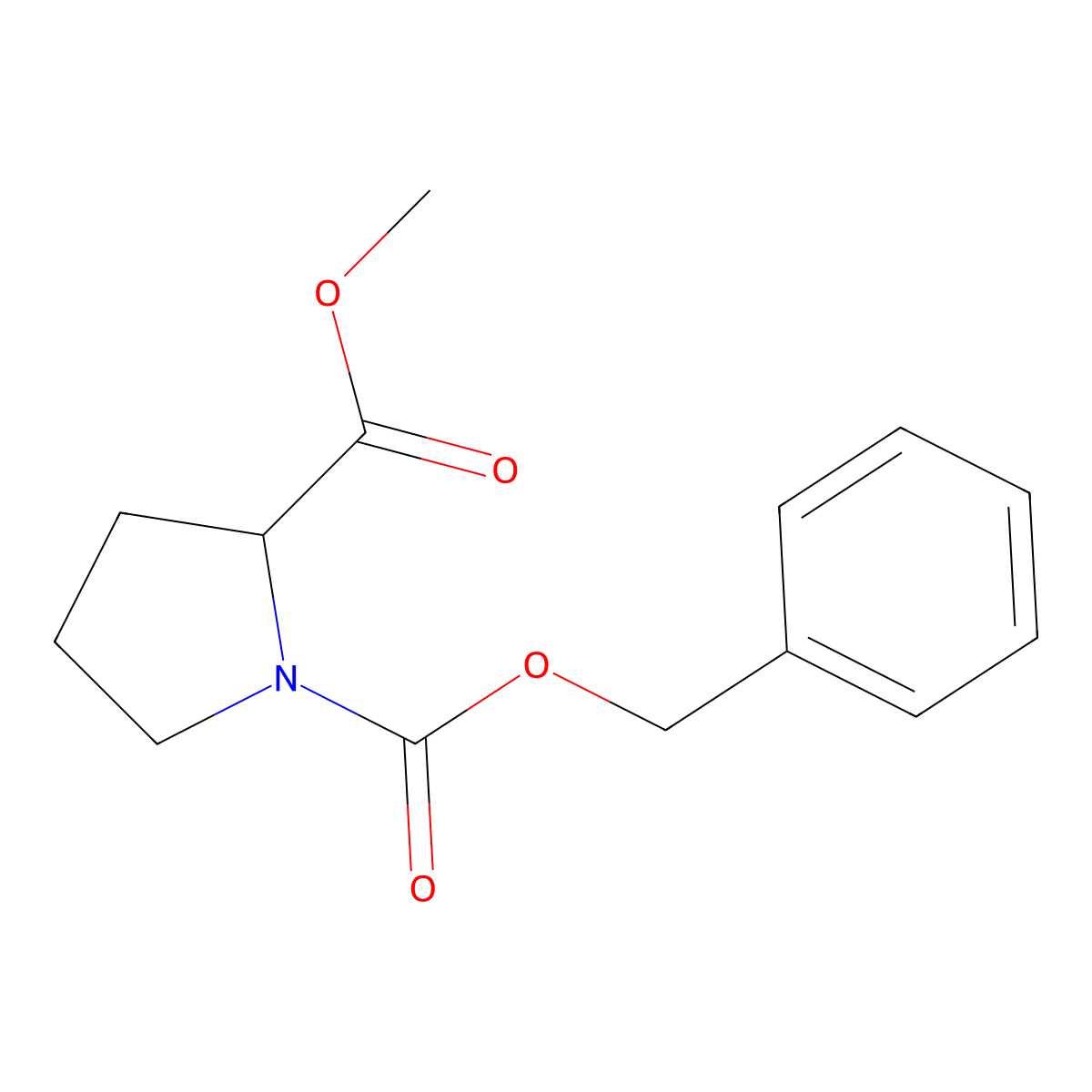 1-Benzyl 2-methyl pyrrolidine-1,2-dicarboxylate molecular structure, CAS 108645-62-1