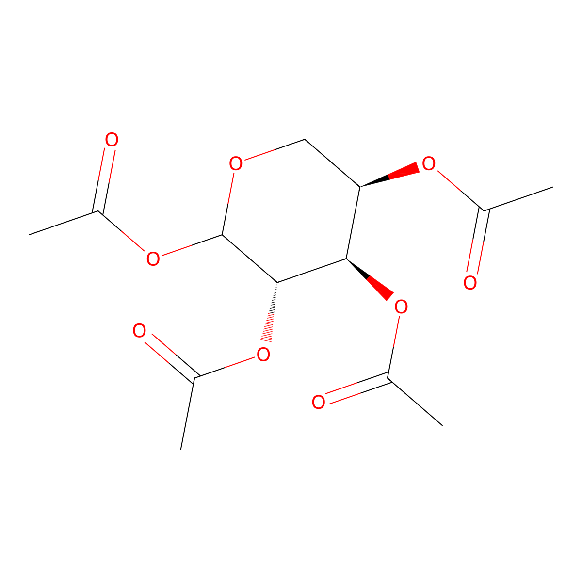 (3S,4R,5R)-Tetrahydro-2H-pyran-2,3,4,5-tetrayl tetraacetate molecular structure, CAS 108646-05-5