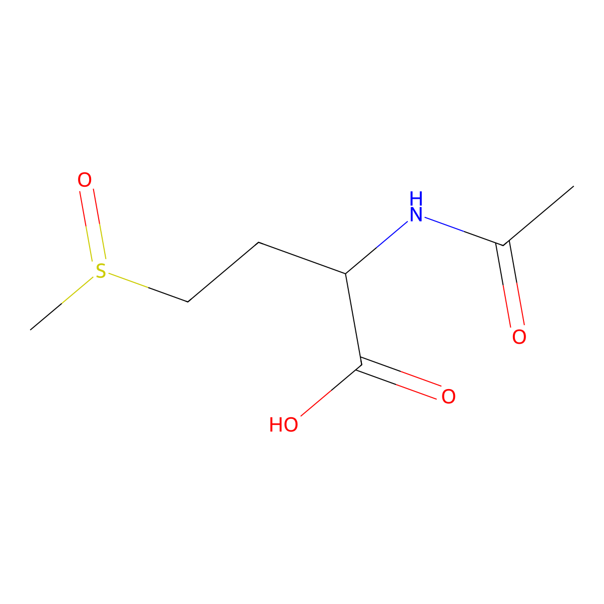 Acetyl-L-methionine sulfoxide molecular structure, CAS 108646-71-5