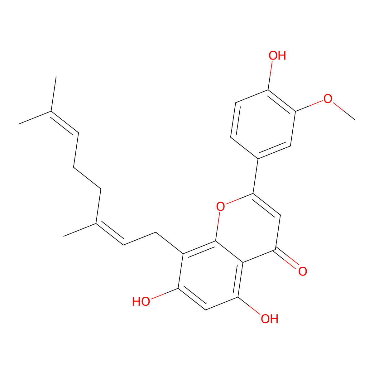 Cannflavin C molecular structure, CAS 1086463-05-9