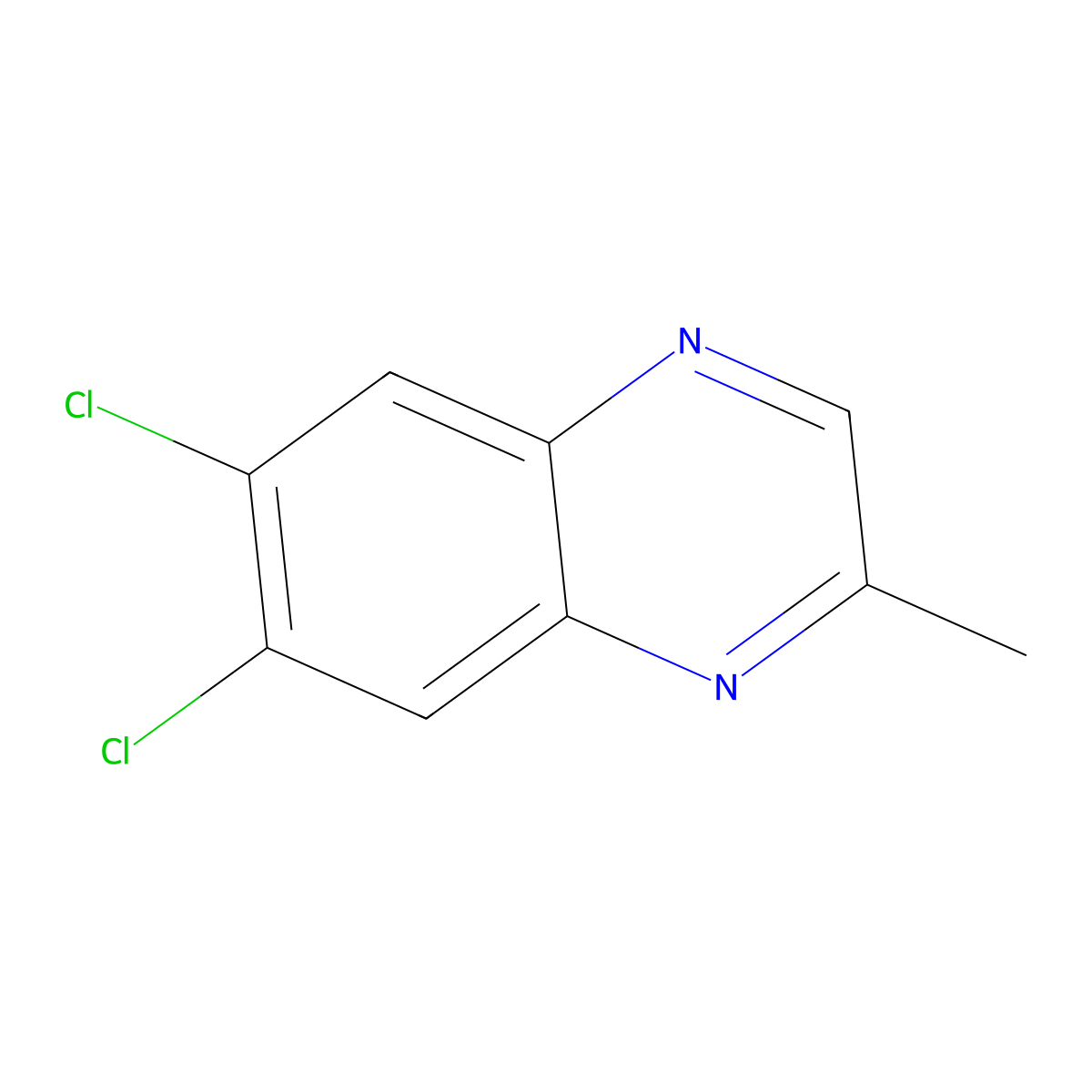6,7-Dichloro-2-methylquinoxaline molecular structure, CAS 108653-55-0