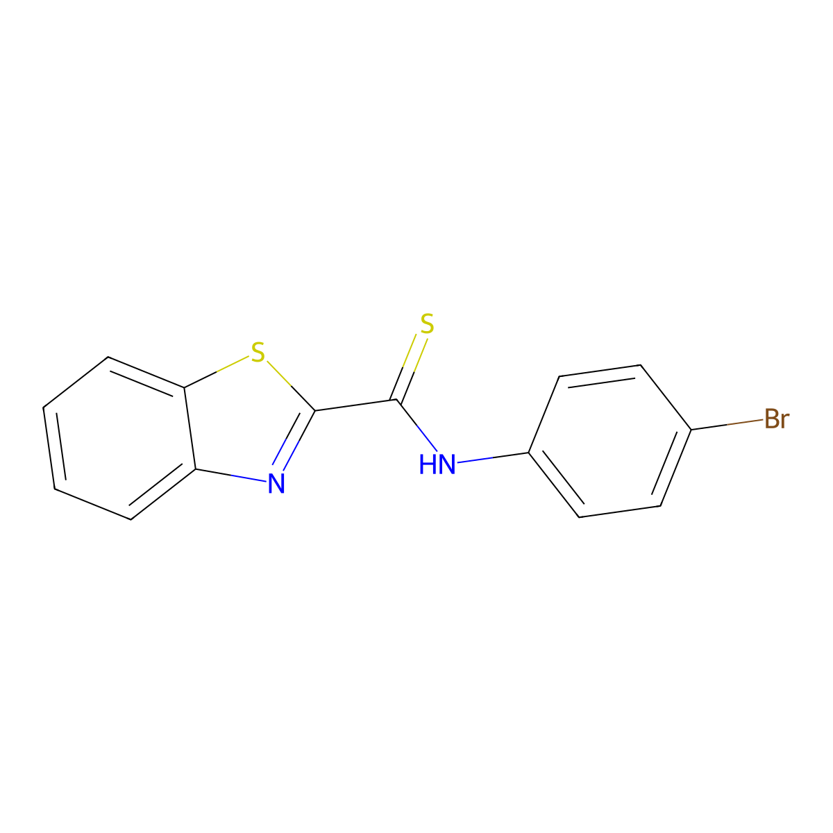 N-(4-bromophenyl)-1,3-benzothiazole-2-carbothioamide molecular structure, CAS 108656-72-0