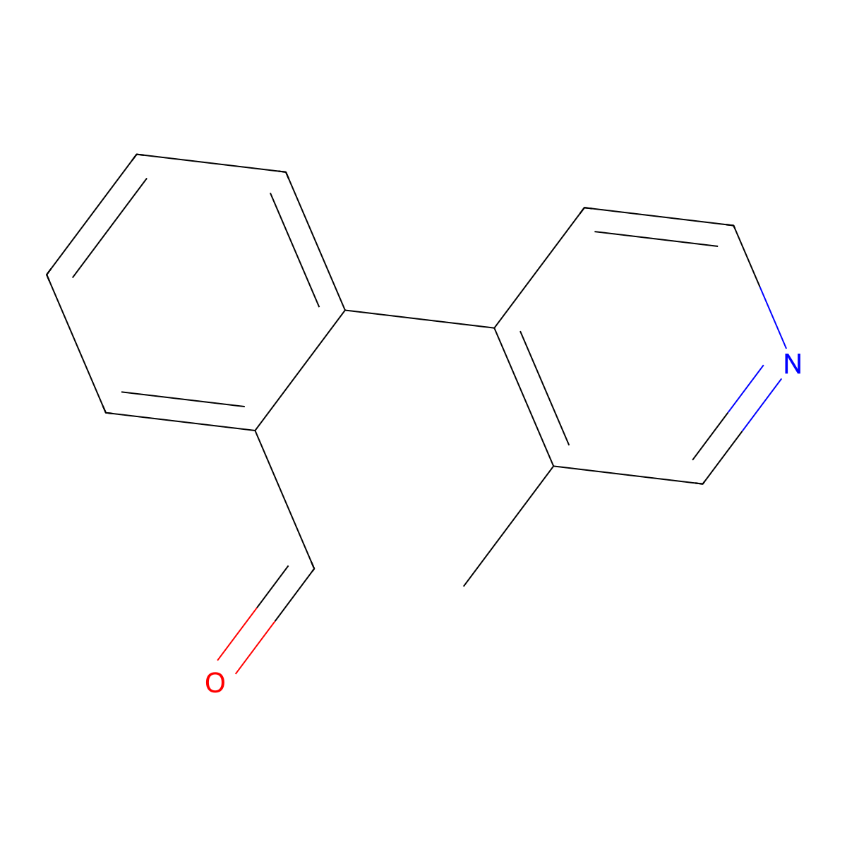 2-(3-Methylpyridin-4-yl)benzaldehyde molecular structure, CAS 1086561-23-0
