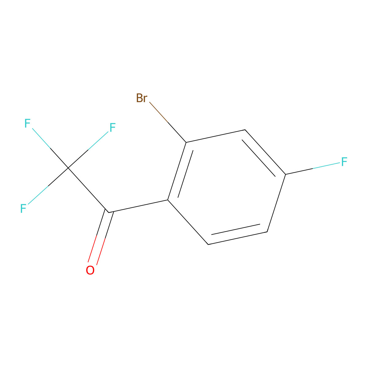 1-(2-Bromo-4-fluorophenyl)-2,2,2-trifluoroethanone molecular structure, CAS 1086599-55-4
