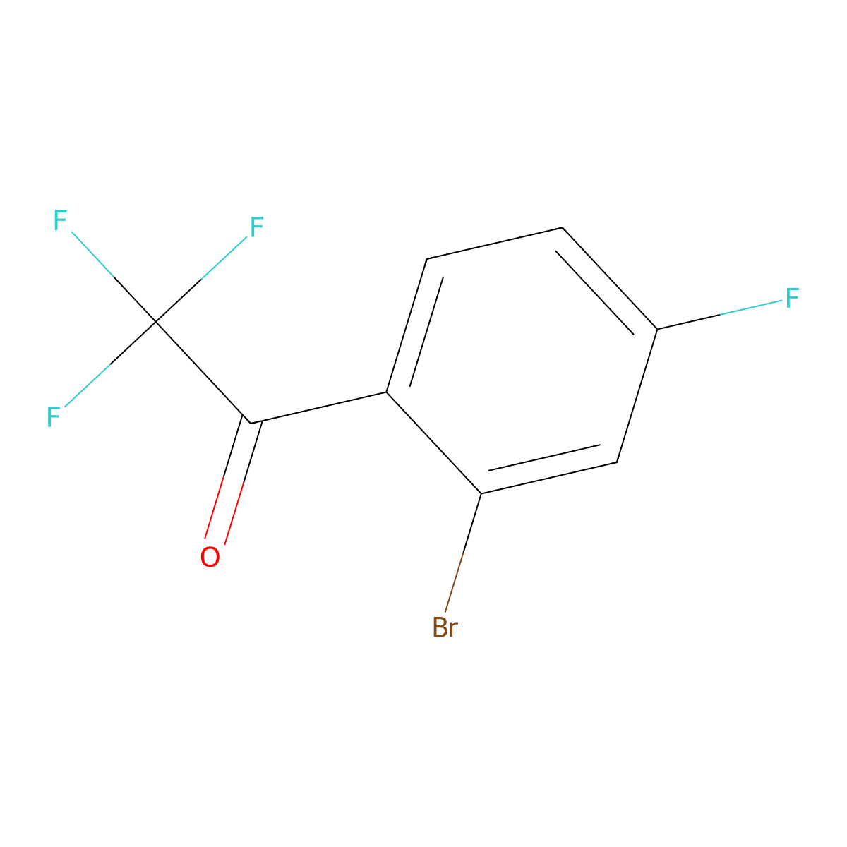 1-(2-Bromo-4-fluorophenyl)-2,2,2-trifluoroethanone molecular structure, CAS 1086599-55-4