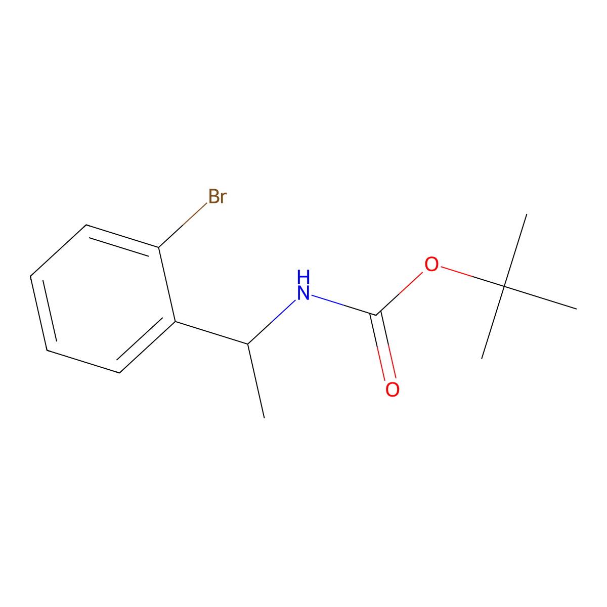 (R)-tert-Butyl (1-(2-bromophenyl)ethyl)carbamate molecular structure, CAS 1086600-12-5