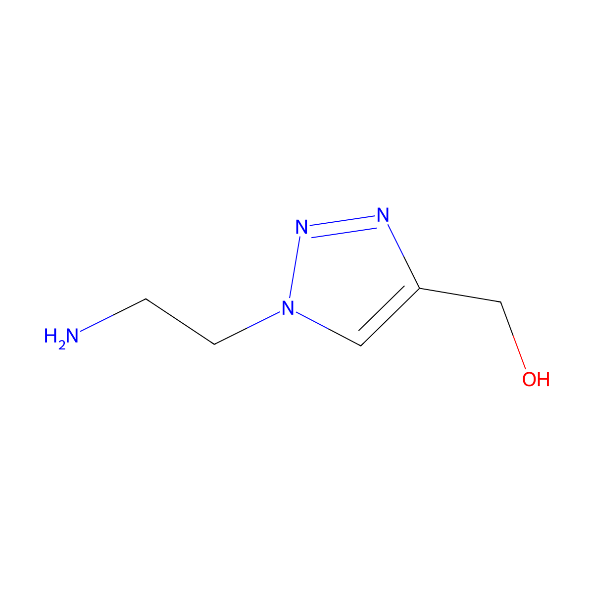 (1-(2-Aminoethyl)-1h-1,2,3-triazol-4-yl)methanol molecular structure, CAS 1086601-33-3