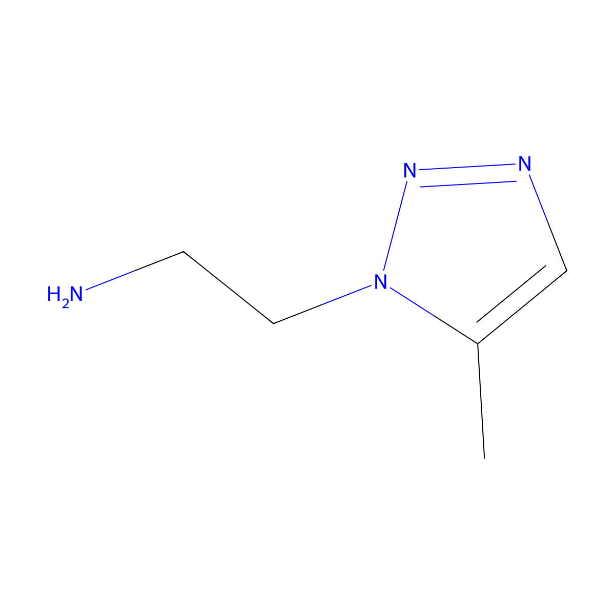 2-(5-methyl-1H-1,2,3-triazol-1-yl)ethan-1-amine molecular structure, CAS 1086601-37-7