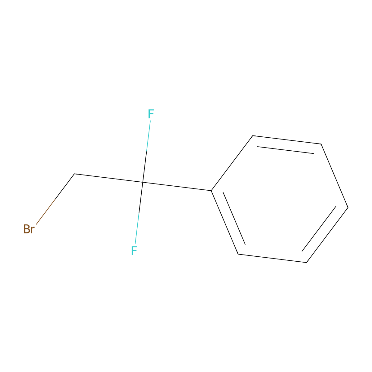 (2-Bromo-1,1-difluoroethyl)benzene molecular structure, CAS 108661-89-8