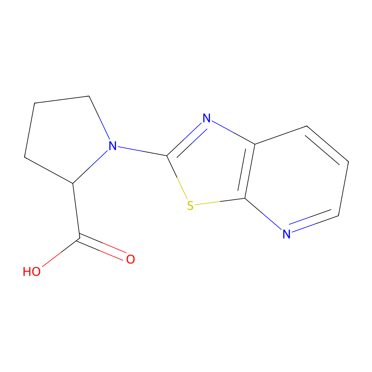1-[1,3]Thiazolo[5,4-b]pyridin-2-ylproline molecular structure, CAS 1086612-64-7
