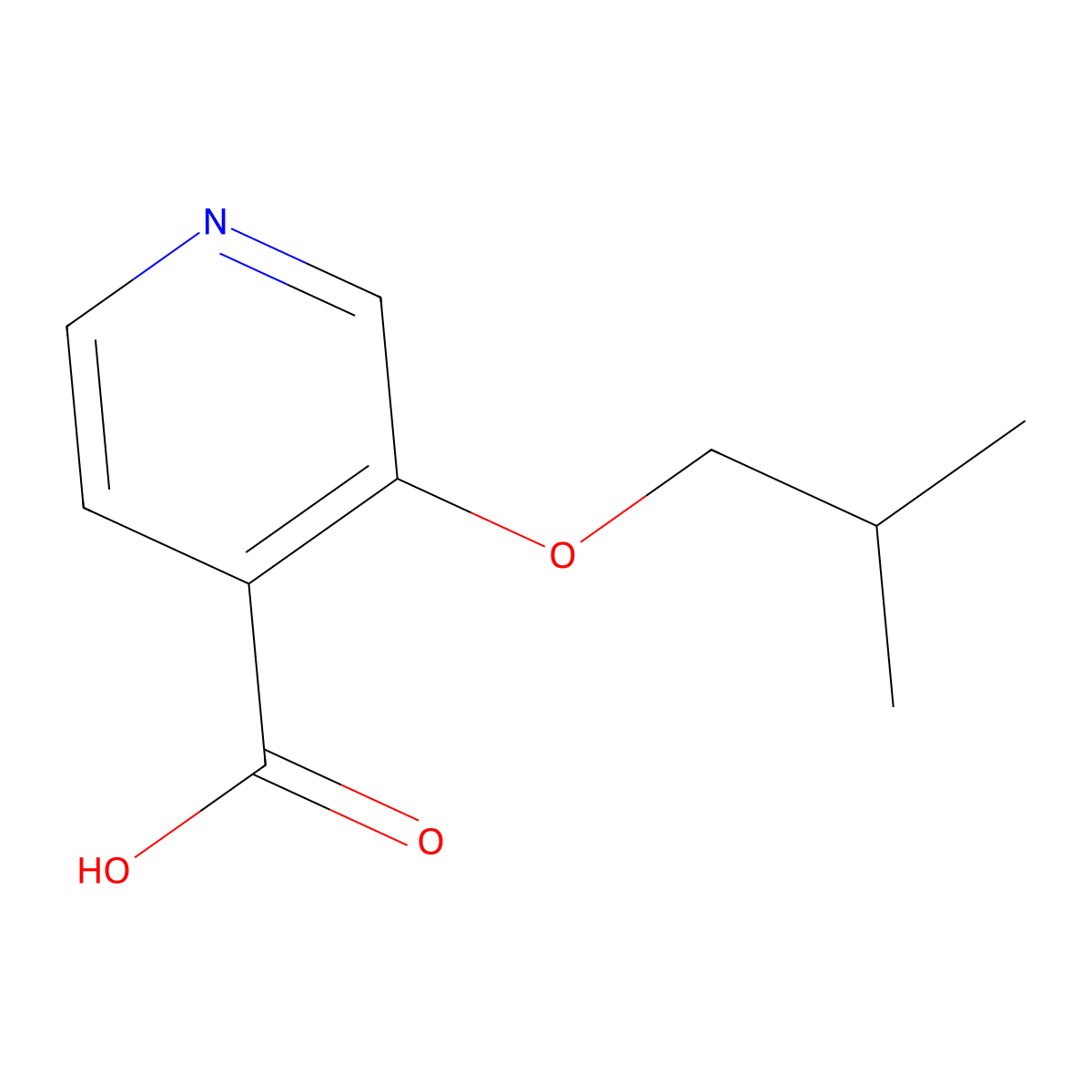 3-Isobutoxyisonicotinic acid molecular structure, CAS 1086626-64-3