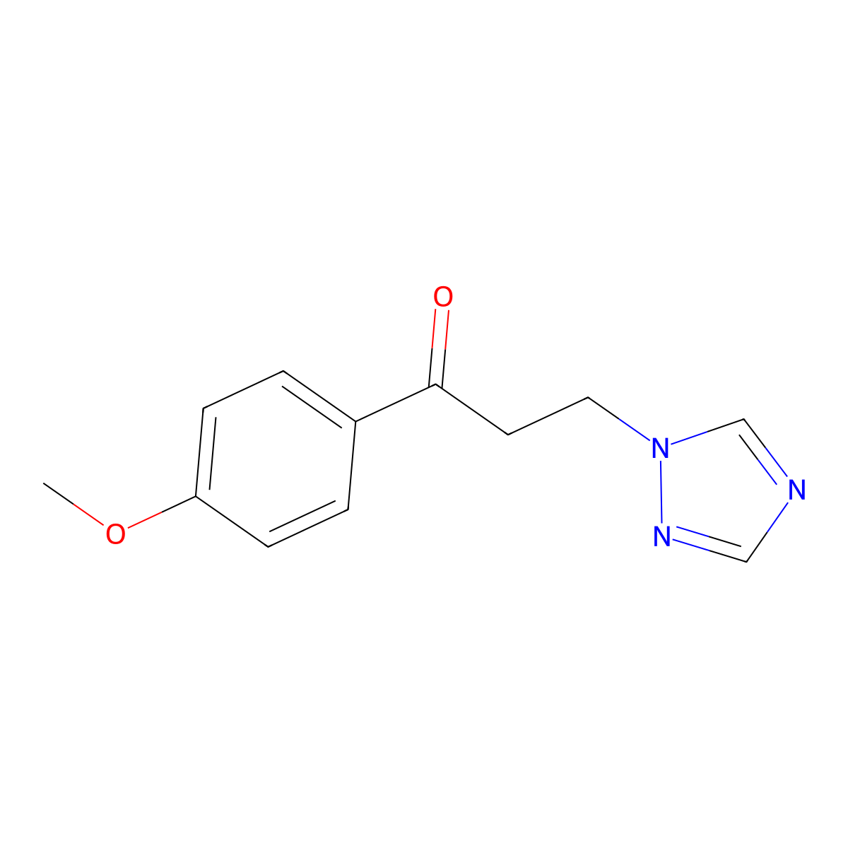 1-(4-methoxyphenyl)-3-(1H-1,2,4-triazol-1-yl)propan-1-one molecular structure, CAS 108664-74-0