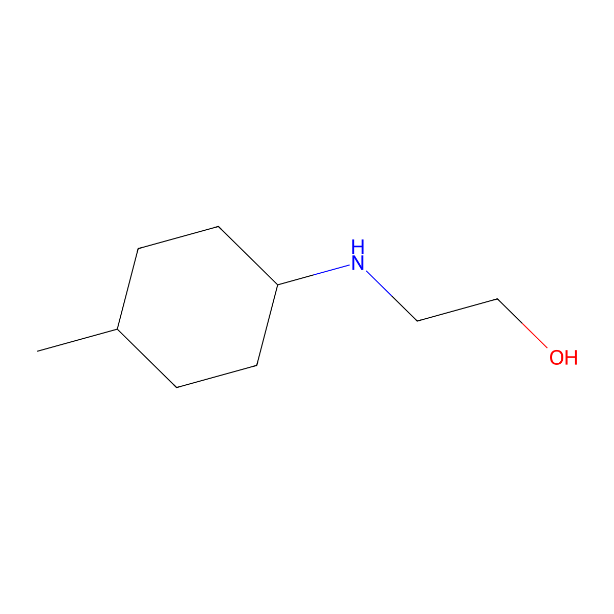 2-[(4-Methylcyclohexyl)amino]ethanol molecular structure, CAS 108666-82-6
