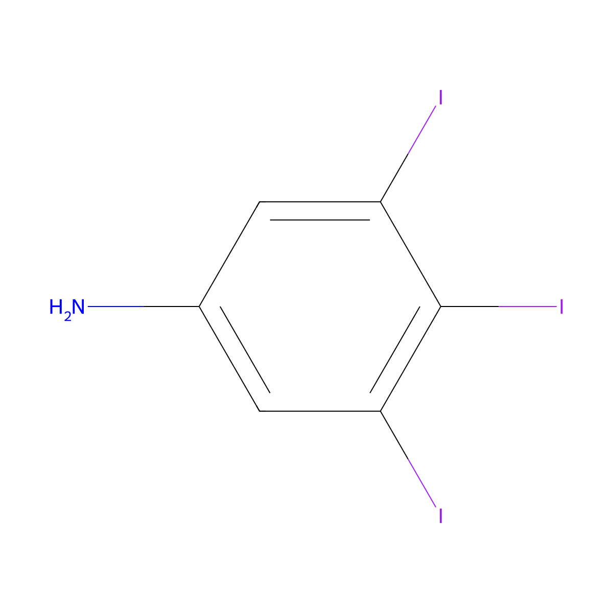 3,4,5-Triiodoaniline molecular structure, CAS 108673-30-9