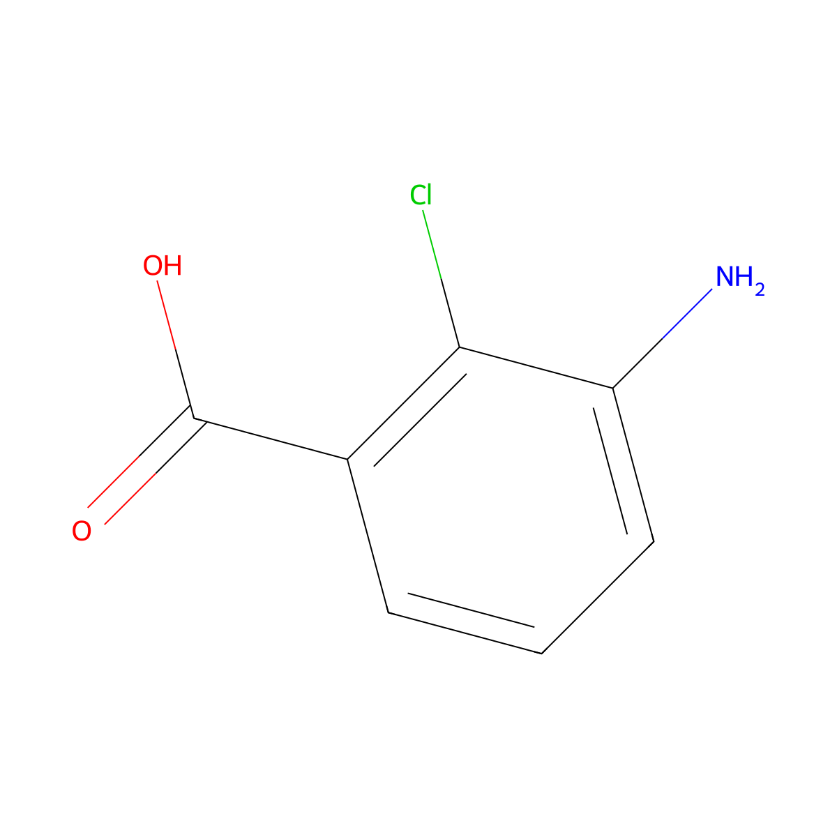3-Amino-2-chlorobenzoic acid molecular structure, CAS 108679-71-6