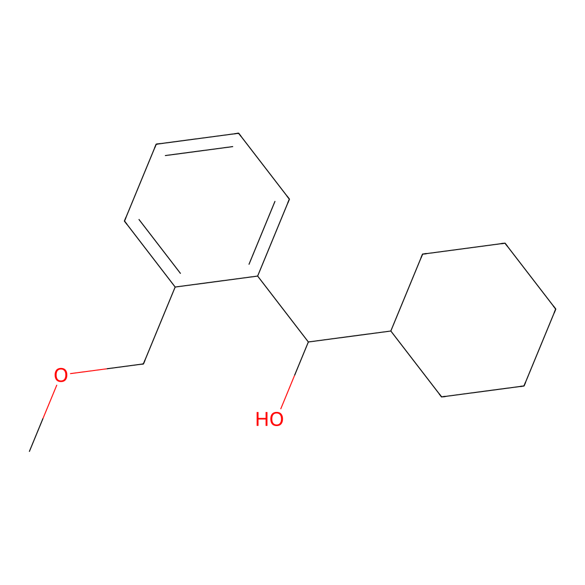 alpha-Cyclohexyl-2-(methoxymethyl)benZenemethanol molecular structure, CAS 108683-07-4
