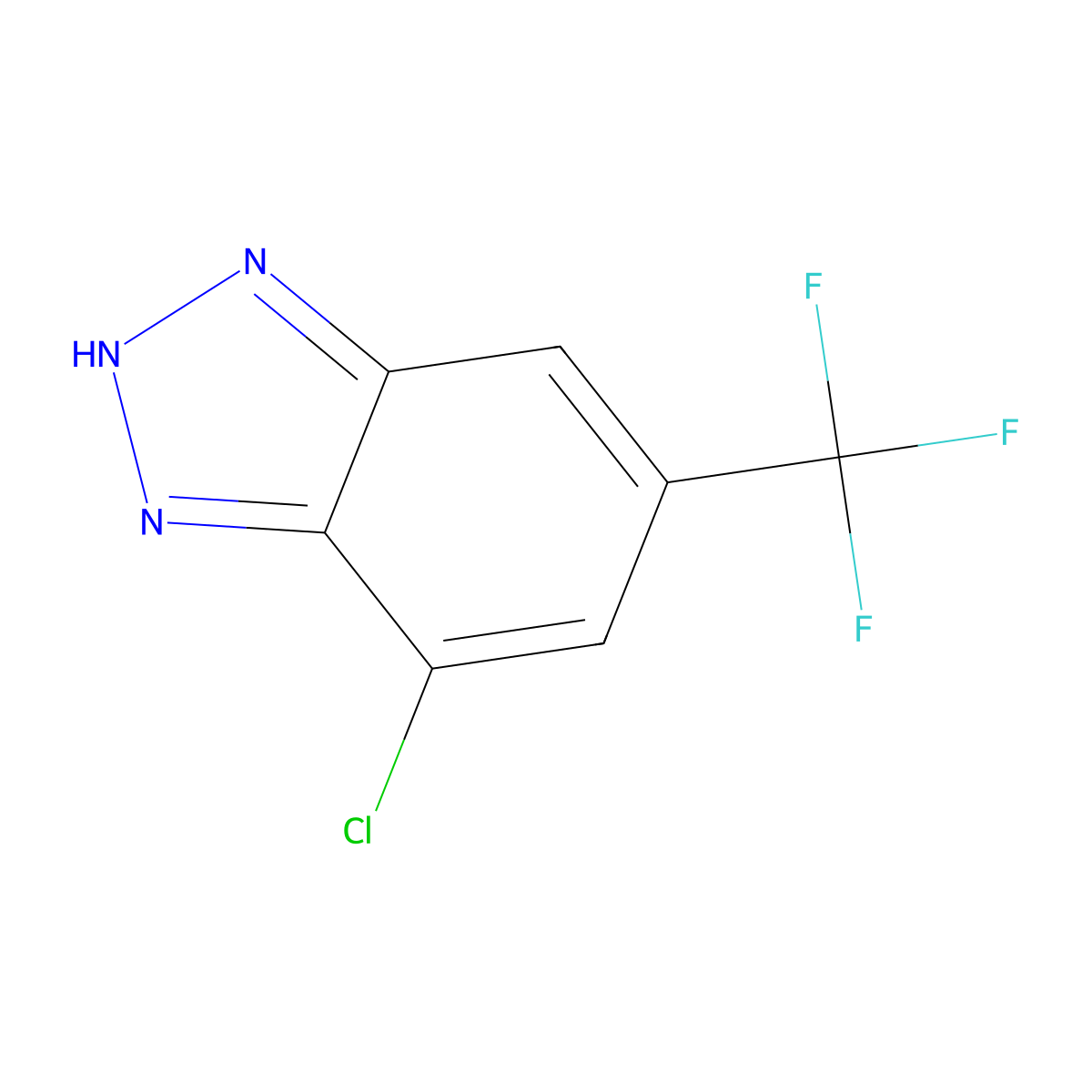 4-Chloro-6-(trifluoromethyl)-1,2,3-benzotriazole molecular structure, CAS 1086836-70-5
