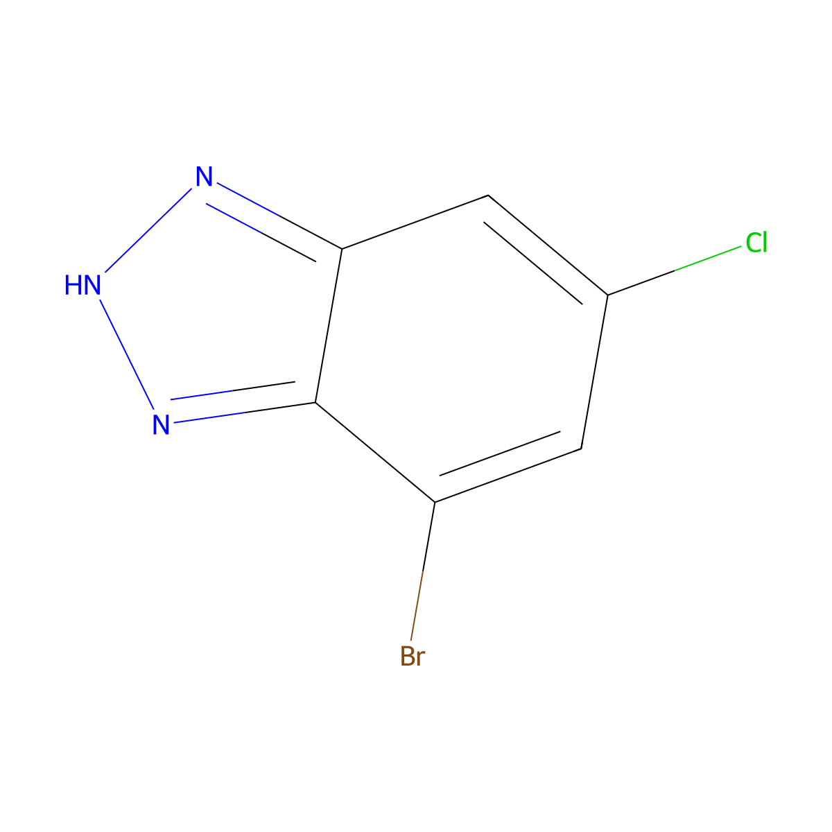 4-Bromo-6-chloro-2H-benzo[d][1,2,3]triazole molecular structure, CAS 1086836-82-9