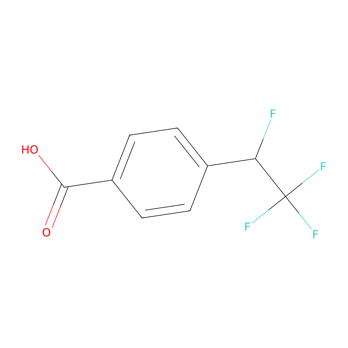 4-(1,2,2,2-Tetrafluoroethyl)benzoic acid molecular structure, CAS 1086836-87-4