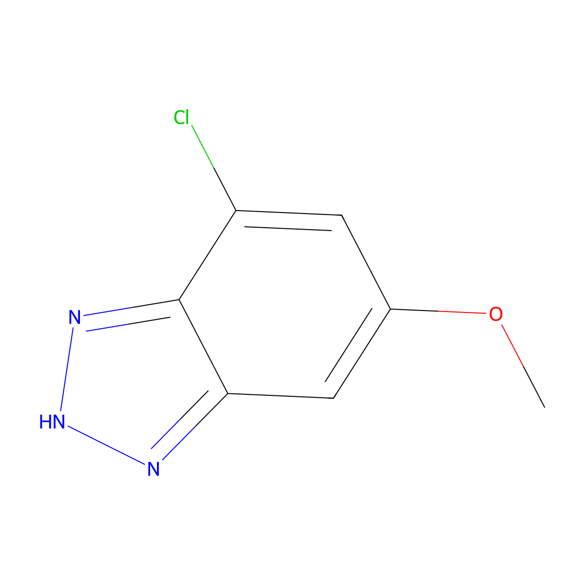7-Chloro-5-methoxy-1H-benzo[d][1,2,3]triazole molecular structure, CAS 1086836-89-6