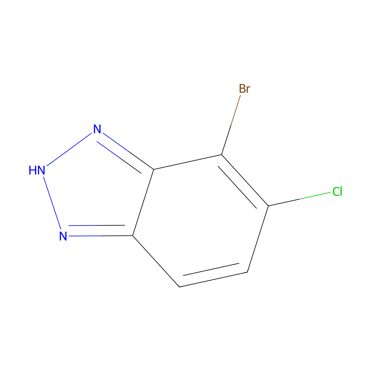 7-bromo-6-chloro-1H-benzo[d][1,2,3]triazole molecular structure, CAS 1086837-01-5