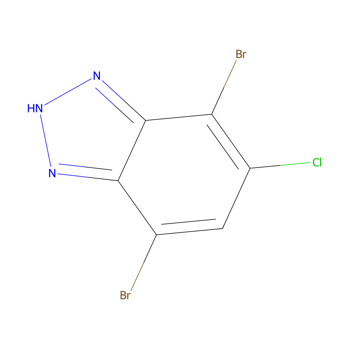 4,7-dibromo-6-chloro-1H-benzo[d][1,2,3]triazole molecular structure, CAS 1086837-03-7